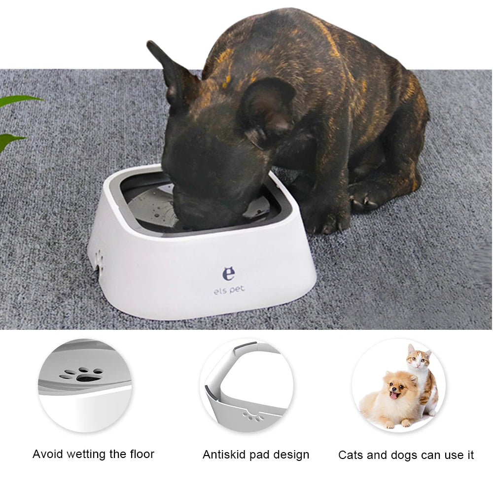 Pet Drinking Water Bowl with Floating Design - Non-Wetting, Non-Skid, Large Capacity